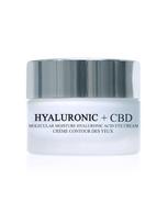 LONDON BOTANICAL LABORATORIES Hialurono rūgšties ir CBD molekulinis drėkinamasis paakių kremas, 20 ml