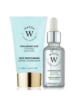 WARDA LUXURY SKINCARE Drėkinamasis kremas (50 ml) ir aliejinis serumas (30 ml) su hialurono rūgštimi
