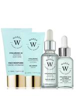 WARDA LUXURY SKINCARE Drėkinamasis kremas su hialurono rūgštimi (50 ml), paakių serumas su hialurono rūgštimi (15 ml), gelinis serumas su hialurono rūgštimi (30 ml), drėkinamasis aliejinis serumas su hialurono rūgštimi (30 ml)
