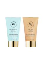 WARDA LUXURY SKINCARE Drėkinamasis kremas su hialurono rūgštimi ir drėkinamasis kremas su kolagenu, 2x50 ml