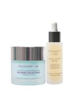 LONDON BOTANICAL LABORATORIES Hialurono rūgšties ir CBD molekulinis drėkinamasis dieninis kremas (50 ml), vitamino C ir CBD serumas (30 ml)