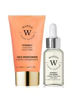WARDA LUXURY SKINCARE Vitamino C drėkinamasis kremas (50 ml), vitamino C paakių serumas (15 ml)