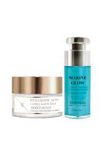 ERTH SKIN LONDON Vitamino C ir kolageno koncentrato serumas (30 ml), hialurono rūgšties ir kolageno dieninis kremas (50 ml)