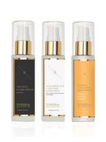 ERTH SKIN LONDON Vitamino C ir kolageno serumas (60 ml), hialurono rūgšties ir kolageno serumas (60 ml), raukšlių mažinimo serumas su 24 K auksu (60 ml)