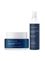 DR. EVE_RYOUTH Jūrinio kolageno atkuriamasis veido serumas 30 ml, jūrinio kolageno stangrinantis dieninis drėkinamasis kremas 50 ml