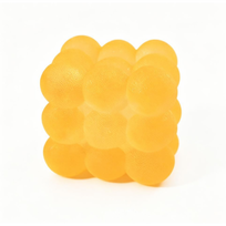 Antistresinis squishy kubas, minkštas sensorinis žaislas kubas - geltonas