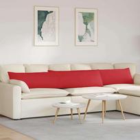 Sofa Pagalvės 2 vnt audinys Raudona 200 x 40 cm