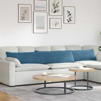Sofa Pagalvės 2 pcs Mėlyna 200 x 40 cm Kordūrinis audinys