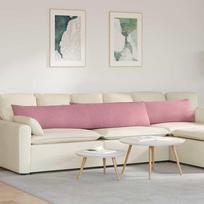 Sofa Pagalvės 2 pcs Rožinė 200 x 40 cm Kordūrinis audinys
