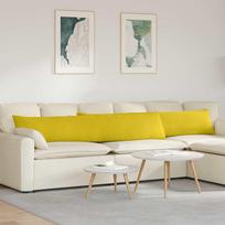 Sofa Pagalvės 2 pcs Geltona 200 x 40 cm Kordūrinis audinys