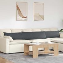 Sofa Pagalvės 2 pcs Tamsiai pilka 200 x 40 cm