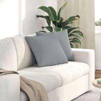 Sofa Pagalvės 2 vnt audinys Šviesiai pilka 45 x 45 cm