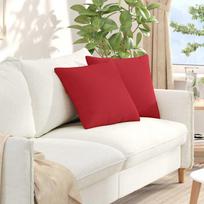 Sofa Pagalvės 2 vnt audinys Raudona 45 x 45 cm