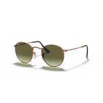 Ray-Ban Round Metal Small akiniai | Bronze Copper - Green Gradient