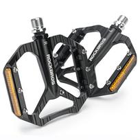 Rockbros C700 Reflective Aluminum Platform Bicycle Pedals – Black