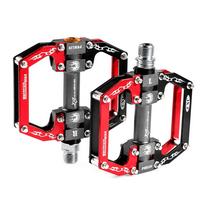 Rockbros 2010-12SBKR Aluminum Bicycle Pedals with Sealed Bearings – Black and Red
