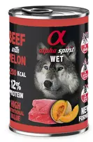 ALPHA SPIRIT WET jautiena su melionu - šlapias šunų maistas - 400g