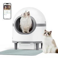 Išmanioji savaime išsivalanti kačių kraiko dėžė smart wifi apka 60l (54 x 54 x 63 cm)