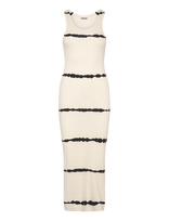 Weekday - Close Fitted Rib Dress Tie Dye - Iki kelių ir midi suknelės - Balta