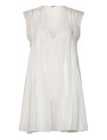 Weekday - Short Chiffon Dress - Trumpa suknelė - Balta