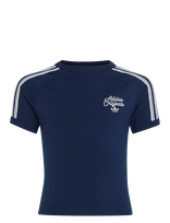 Adidas Originals - Sl 3 Stripe Tee - Marškinėliai trumpomis rankovėmis - Tamsiai mėlyna