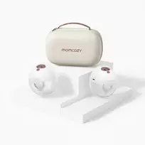 „Momcozy M5 Smart Wearable Breast Pump“ – krūtų siurblys su kaušeliais | Valdomas per programėlę, belaidis, dvigubas, raudonos spalvos