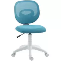 Ergonomiška biuro kėdė su C formos atrama nugarai, aukščiui reguliuojama, mėlyna