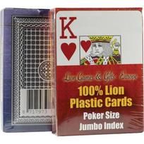 Lion pokerio kortos, viengubos, 100% plastikas