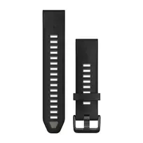 Garmin QuickFit 20mm Silikoninės laikrodžių apyrankės, Juoda/pilka