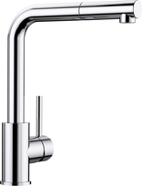 Virtuvinis maišytuvas Blanco Mila S su ištraukiamu snapu, chromas 521466