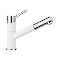 Virtuvinis maišytuvas Blanco Kano S su ištraukiamu snapu, baltas/chromas 527650