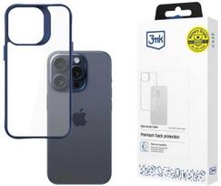 3MK Satin Armor Case for Apple iPhone 15 Pro, Blue-Transparent