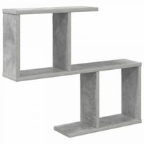 Sieninė lentyna Betono pilka 60 x 12 x 50,5 cm Apdirbta mediena