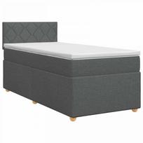 Spyruoklinė lova su čiužiniu Tamsiai pilka 90 x 200 cm Audinys