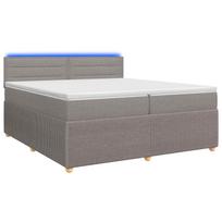 Spyruoklinė lova su čiužiniu Taupe 200 x 200 cm Audinys