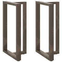 Baro stalo kojos, T formos, 2 vnt., juodos, 60x35x(100-101) cm, plienas
