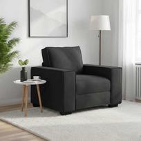 Sofa-kėdė, juoda, 100x78x84 cm, aksominis