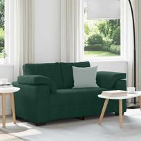 Dvivietė sofa, tamsiai žalia, 160x77x82 cm, aksomas