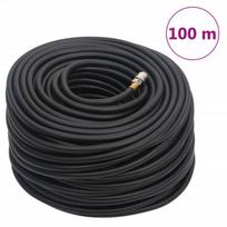 Hibridinė oro žarna, juodos spalvos, 0,6", 100m, guma ir PVC