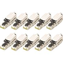 Digitus CAT.6a field plug STP dust cap/kink protection, pack of 10 (silver)