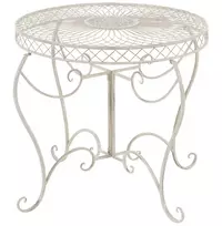 Lauko stalas | Apvalus, geležinis rėmas, 90 cm