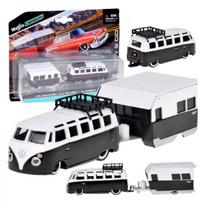 Maisto licencijuotas automobilis Volkswagen VAN Samba priekaba 1:64 1:64 ZA5959