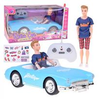 Nuotolinio valdymo automobilis Retro Cadillac su lėle – stilingas vairuotojas, važiuoja su klase RC0746