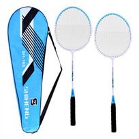 Raketės Badmintono raketės + dėklas Rinkinys mėlynas arba rožinis SP0826