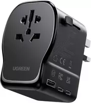 „Ugreen“ universalus kelioninis maitinimo adapteris „Ugreen S550“, 65 W, 2 x USB-C, 1 x USB-A