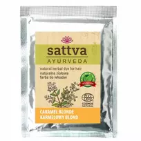 SATTVA_Ayurveda natūralūs plaukų dažai su henna, karamelės atspalvio šviesiai rusvi, 10 g