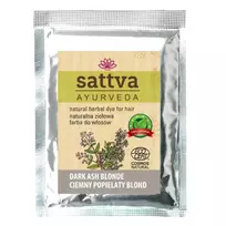 SATTVA_Ayurveda plaukų dažai su henna, tamsiai pelenų spalvos šviesiai rusvi, 10 g