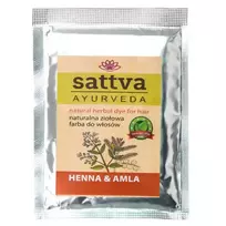 SATTVA_Ajurvedinis natūralus žolelių plaukų dažas „Henna & Amla“ 10 g