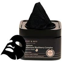 Mary & May Premium Idebenone Blackberry Complex Essence Mask lakštinė veido kaukė, 20 vnt.
