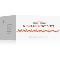 PMD Beauty Replacement Discs Black Coarse pakaitiniai vakuuminio odos valymo prietaiso diskai 6 vnt.
